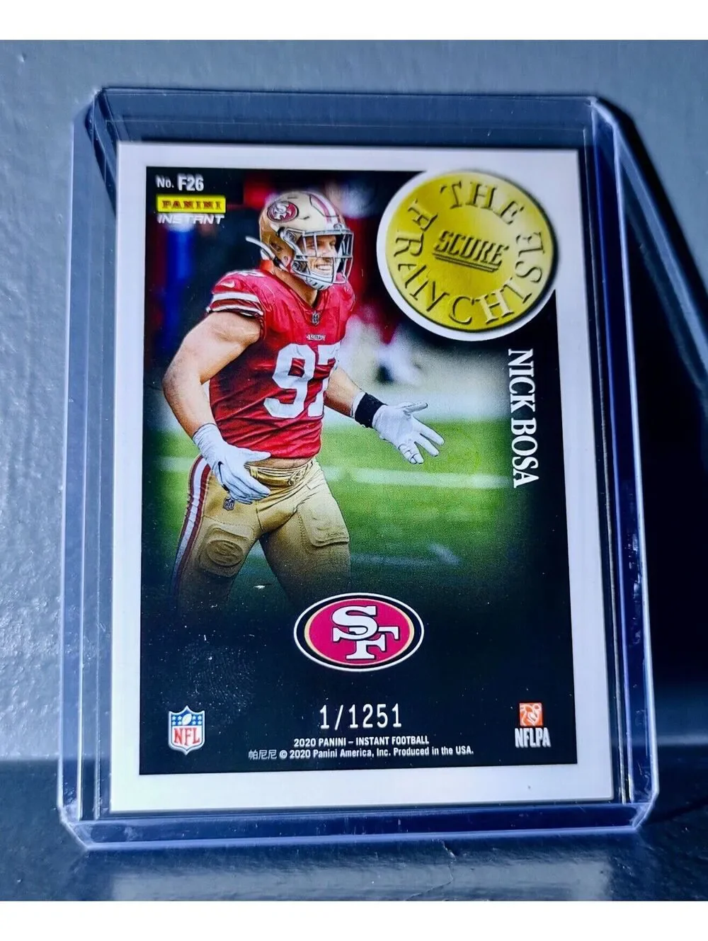 Nick Bosa 2020 Panini NFL Instant Score The Franchise #26 Card 1/1251